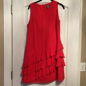 Vince camuto ruffle mini dress size 8